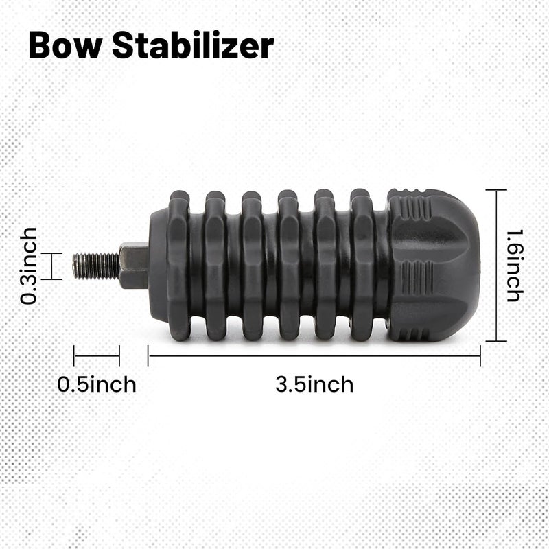 Omoojee Store Compound Bow Stabilizer, Rubber Bow Stabilizer for Recurve Bow Hunting Shooting - Image 1